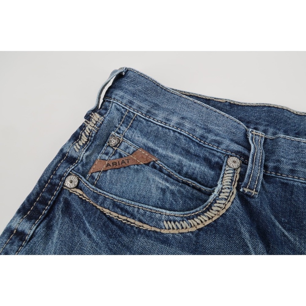 Ariat M5 Ridgeline Jeans Mens 40x32 Gambler Straight Leg Medium Wash - Picture 7 of 16